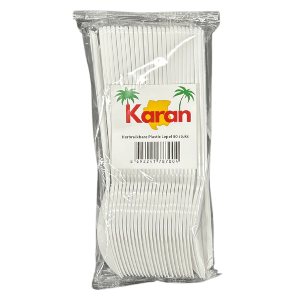 Karan Plastic Lepel Wit 50st