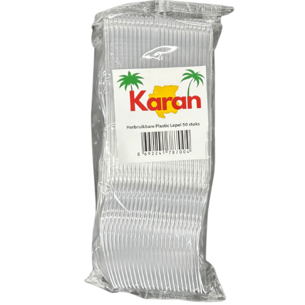 Karan Plastic lepel trans 50st