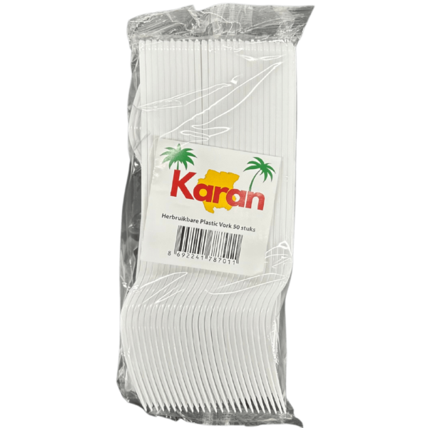 Karan plastic Vork Wit 50st