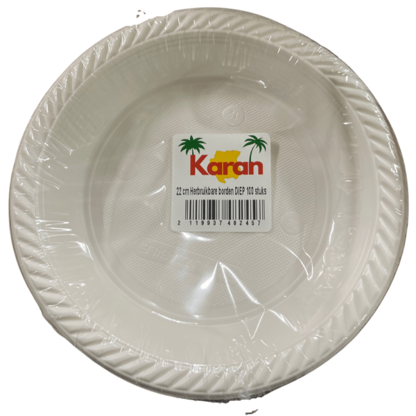 Karan Plastic Borden Diep 22cm 100st